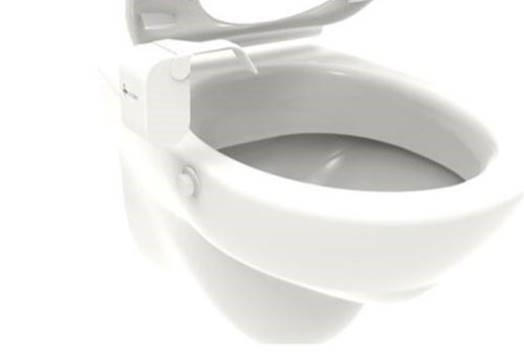Met een op een toilet gemonteerd Medipee-apparaat kan urine eenvoudig thuis worden onderzocht.